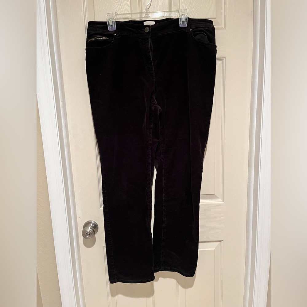 Chico’s Chocolate Brown Corduroy Pants Size 2.5 (14)